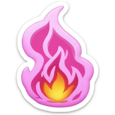 pink fire  sticker