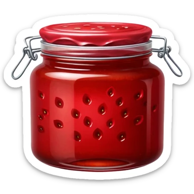 Pot confiture fraise sticker