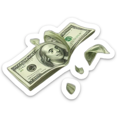 money flying sticker