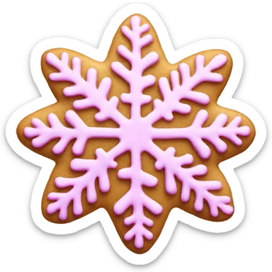 pink snowflake cookie  sticker