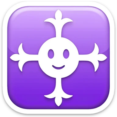 -18 symbol branco e roxo sticker