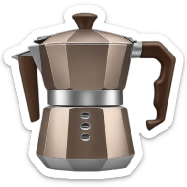 metal moka coffee pot sticker