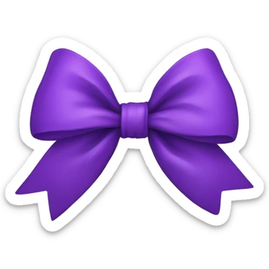 Purple bow sticker