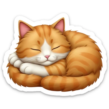 Cat sleeping sticker