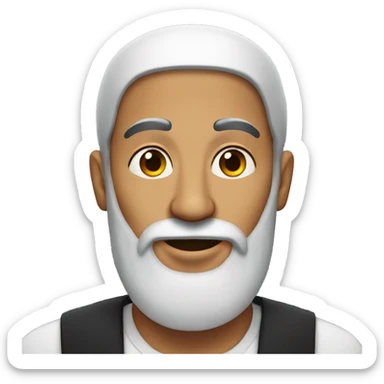 arabic man whit long beard sticker