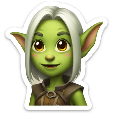 cute goblin girl sticker