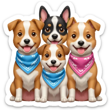 three dogs at the music festival sticker