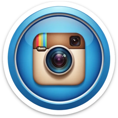 Verificado azul do Instagram redondo  sticker