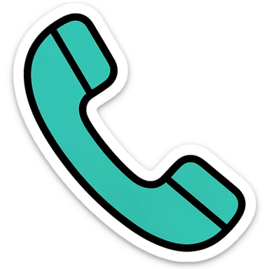 telephone icon, clean and simple, modern icon style sticker