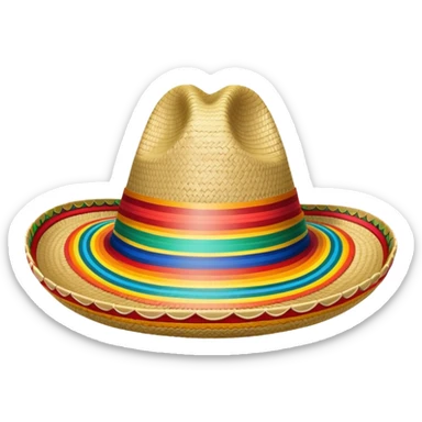 colorful traditional Mexican sombrero hat sticker
