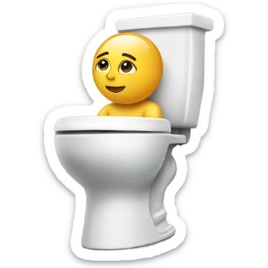 Sitting on toilet waiting to shower  sticker