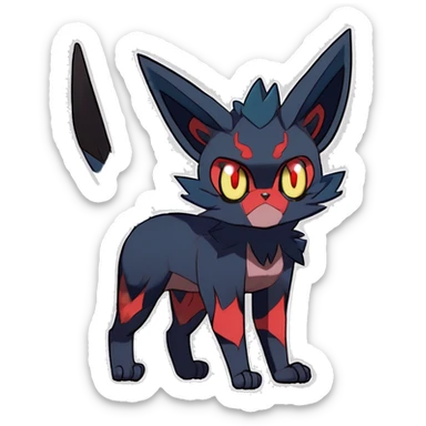 Litten-Zorua-Nargacuga-Fakemon-hybrid full body sticker