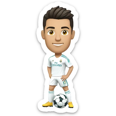 Cristiano Ronaldo con copa de europa sticker