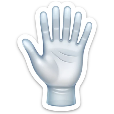 3D hand wave icon no background sticker