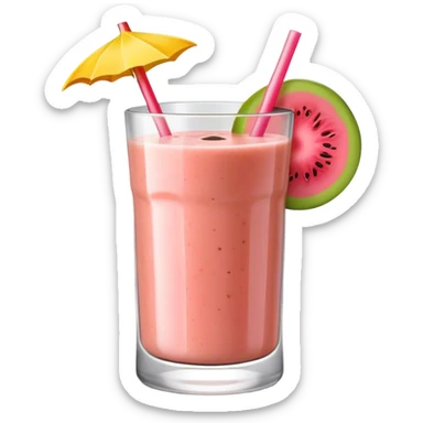 guava smoothie in a hurricane glass sticker
