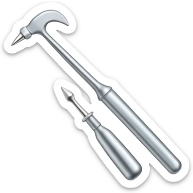 Long pokey dentist tool  sticker