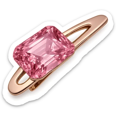 pink gemstone barrette, elegant and modern sticker
