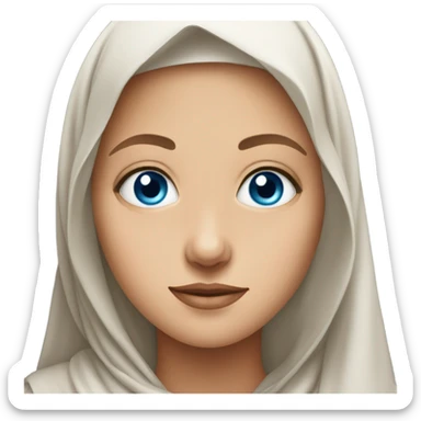Hijenu GIRL With blue eyes flipping hijab Like hair sticker