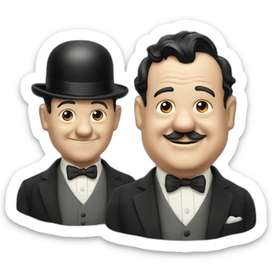 Laurel and hardy sticker