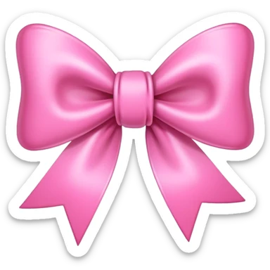 Pink cute bow sticker