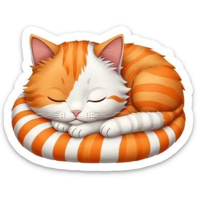 Cat sleeping sticker