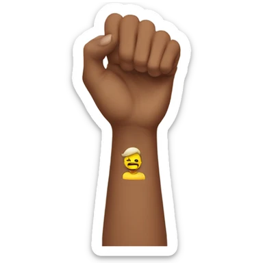 Touching my arm sticker