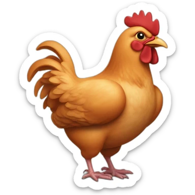 Muscled Chicken beatin up pig sticker