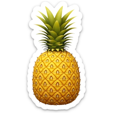 Upside down pineapple with no background sticker