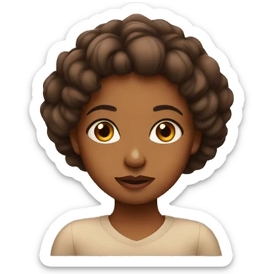 Brown girl rolling eyes  sticker