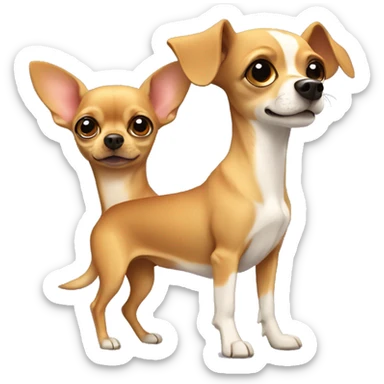 chihuahua accompanied by dashchund sticker