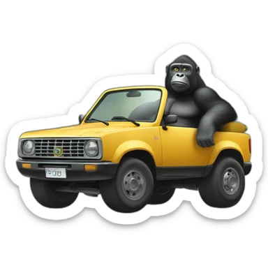 Gorila en auto sticker