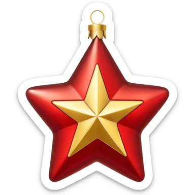 Christmas tree ornament sticker
