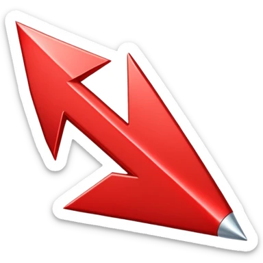 red arrow down sticker