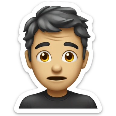 Crying sarcastically sticker