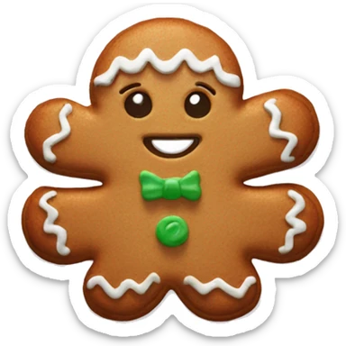 Gingerbread girl cookie sticker
