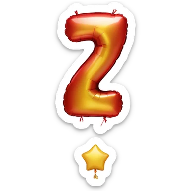 balloon-shaped-like-number-7-birthday-balloon-shape sticker