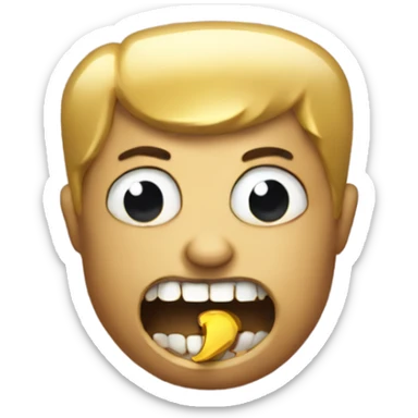 Gangster gold tooth  sticker