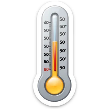 at a 45-degree angle backward and slightly to the right, the thermometer should be gray, like a mercury thermometer, and show 50+>C sticker
