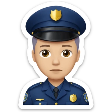 Policia triste sticker