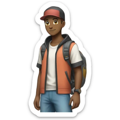 Pokemon Trainer full body sticker