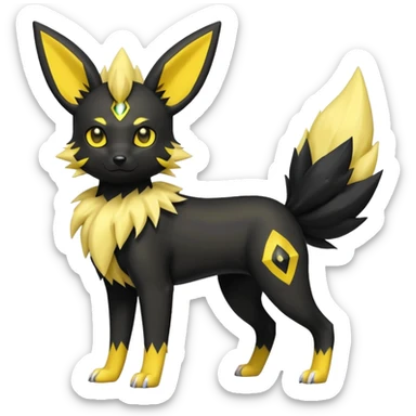 Umbreon-Jolteon-Fakemon-hybrid -fusion- full body sticker
