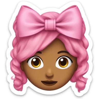 Humaira pink bow sticker
