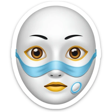 face mask sheet sticker