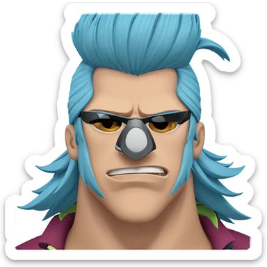 happy solo blue-haired guy sticker