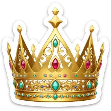 Gold Queen crown  sticker