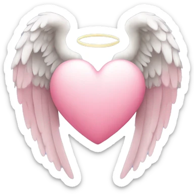 Heart with angel wings sticker