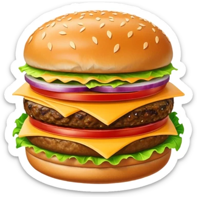 Hamburger emoji single meat  sticker