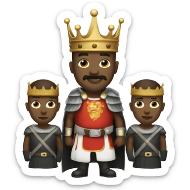 A king  with guards sticker
