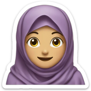 girl in hijab with thumbs up sticker