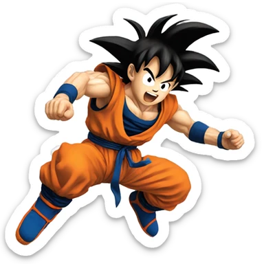 Goku flying sticker